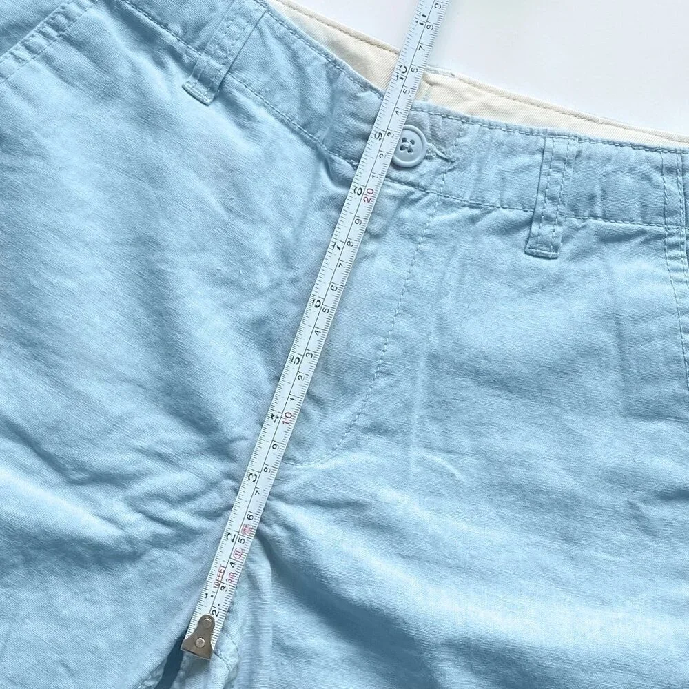 NWOT Gap Boys Light Blue Linen Blend Shorts 14
